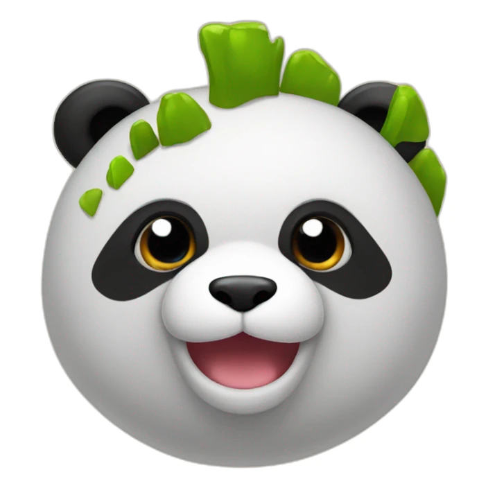 A panda bear mixed with a dinosaur sticker