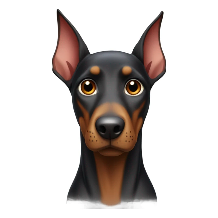 doberman mixed with cat sticker