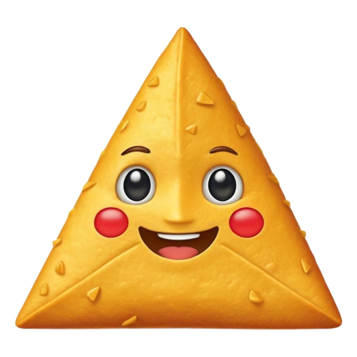 golden dorito with face sticker
