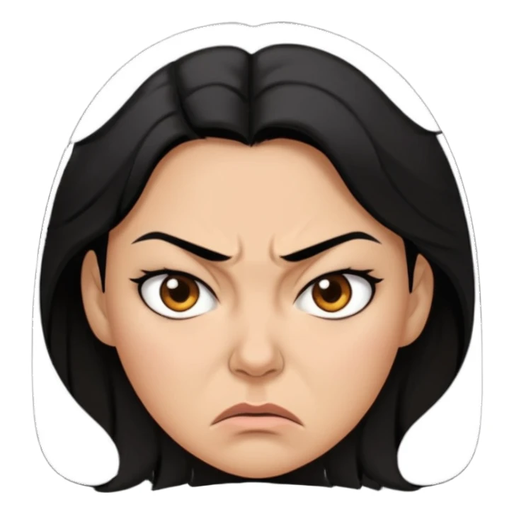 angry woman sticker