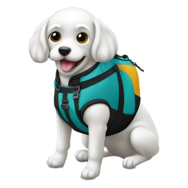 Playground backpack on dog sticker