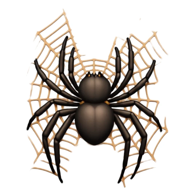 spider's web with a small spider sticker