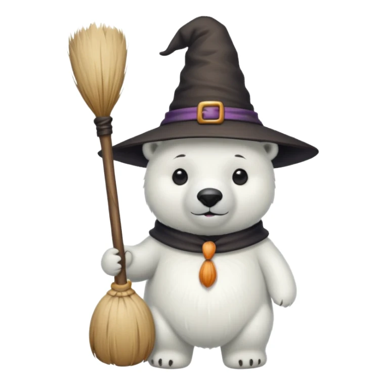 polarbear in role witch sticker