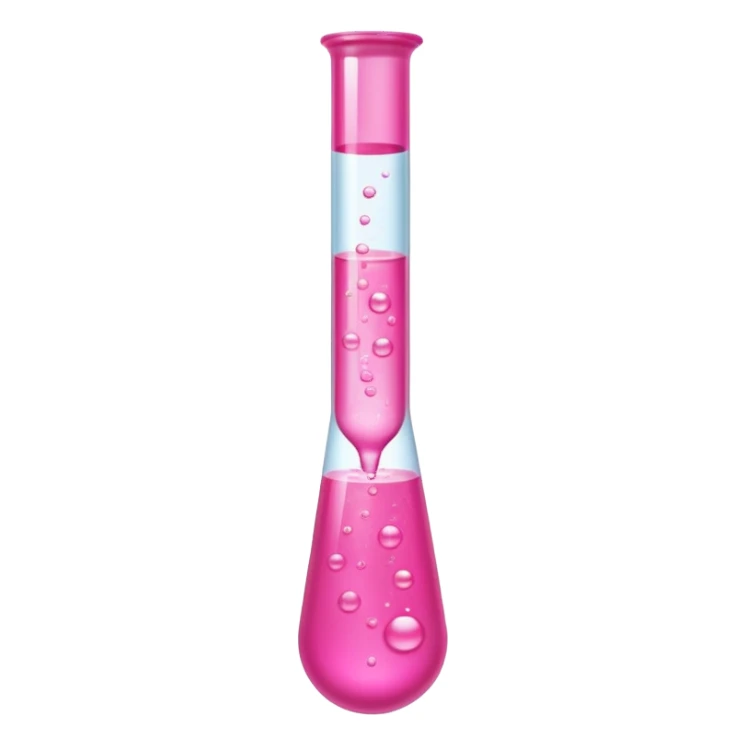 pink liquid in test tube simple bubbling sticker