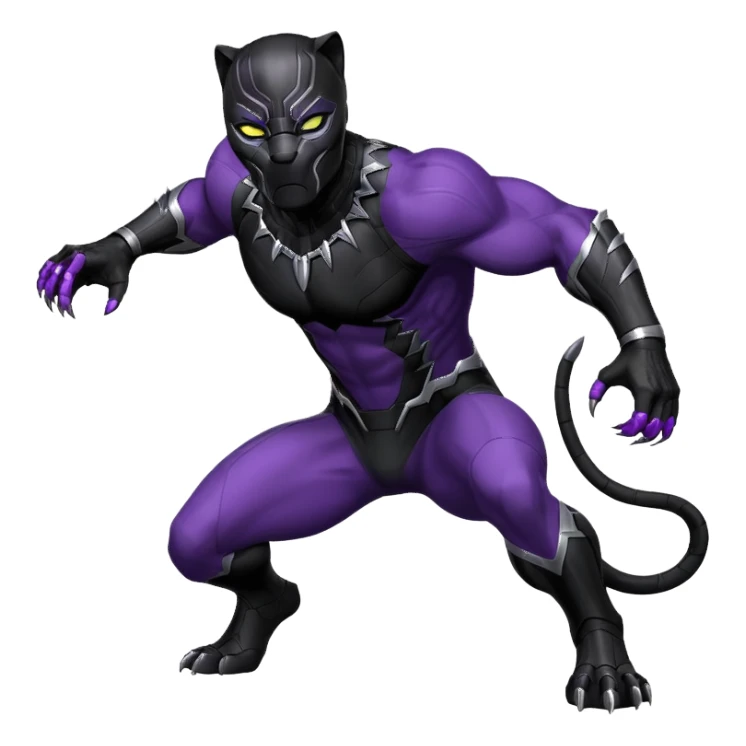 Black panther doing signature move sticker
