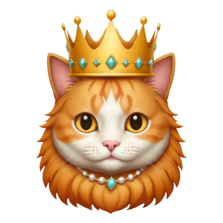 cat with crown  sticker