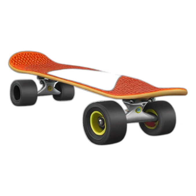 skateboard with karting tire sticker