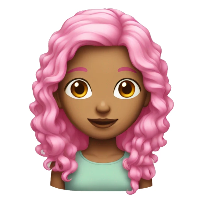 Pink haired girl sticker