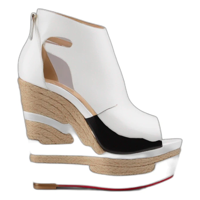 Platform wedges black louboutin sticker