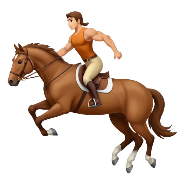 jumping horse sticker