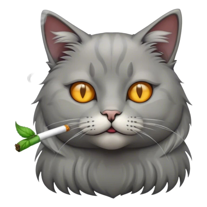 Cat smoking weed sticker