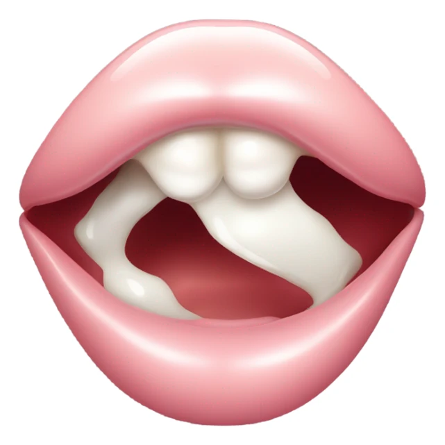 Mouth drooling with milk sticker
