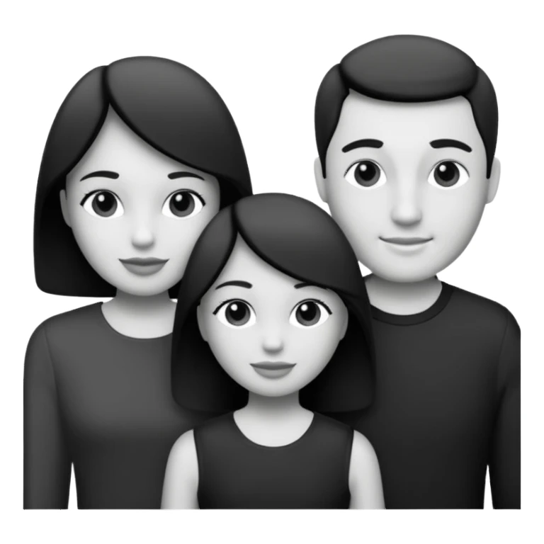 Family Triptych B&W sticker