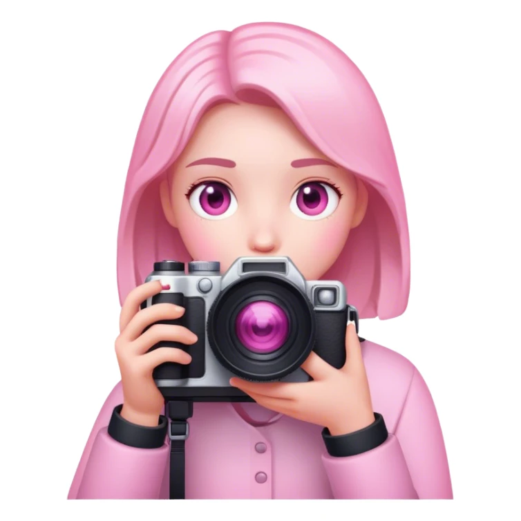 pink photographer light sticker