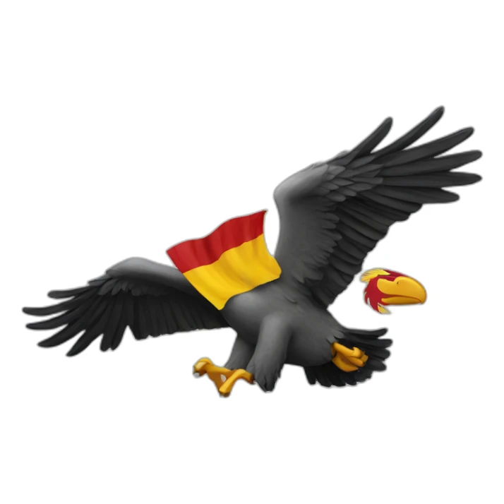 Condor carrying an spanish flag sticker