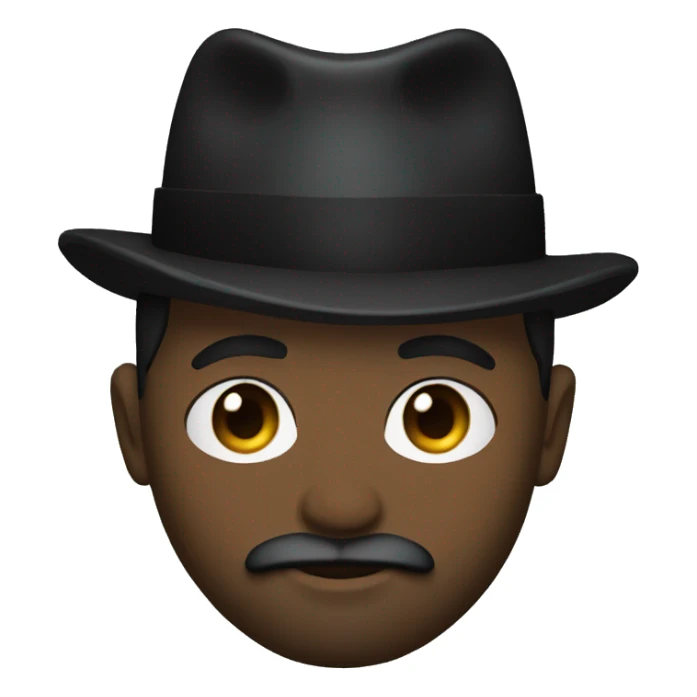 black james bond with beard sticker