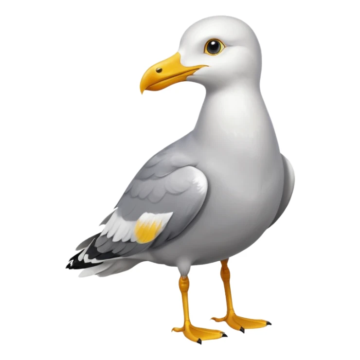 A cool seagull  sticker