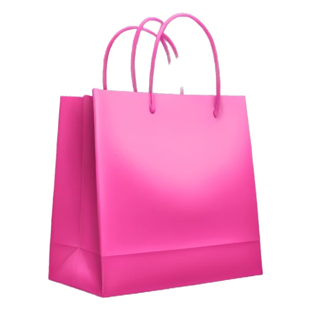 Shoppingbag pink sticker