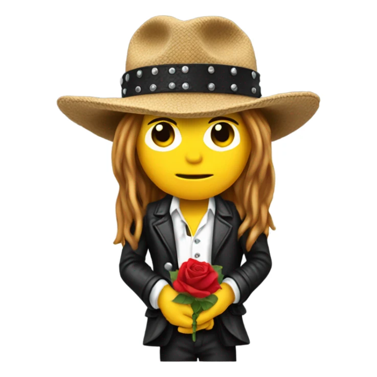 Axl Rose with a rose  sticker