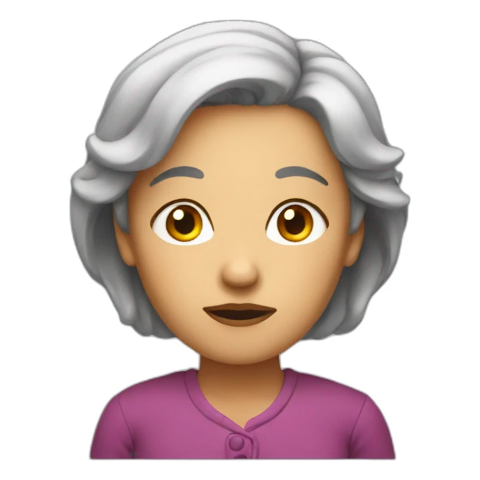 skeptical middle aged woman sticker