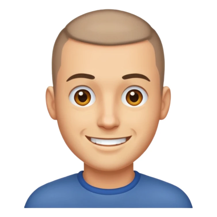 make a emoji about buzz cut man sticker