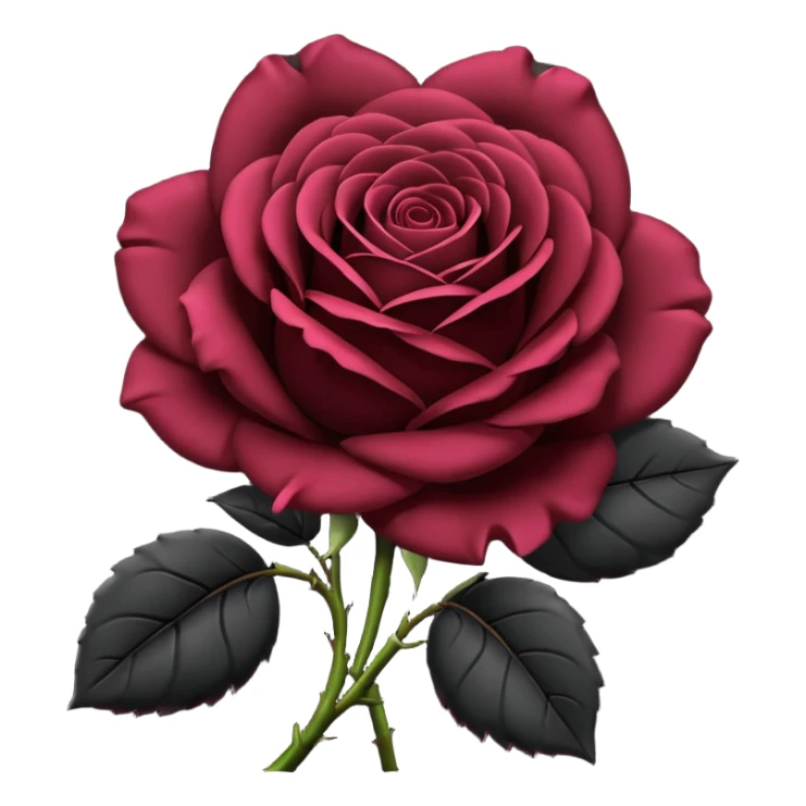 Create black rose emoji sticker