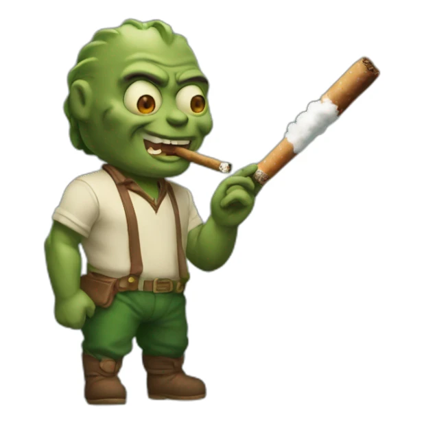 Gusano con cigarro  sticker