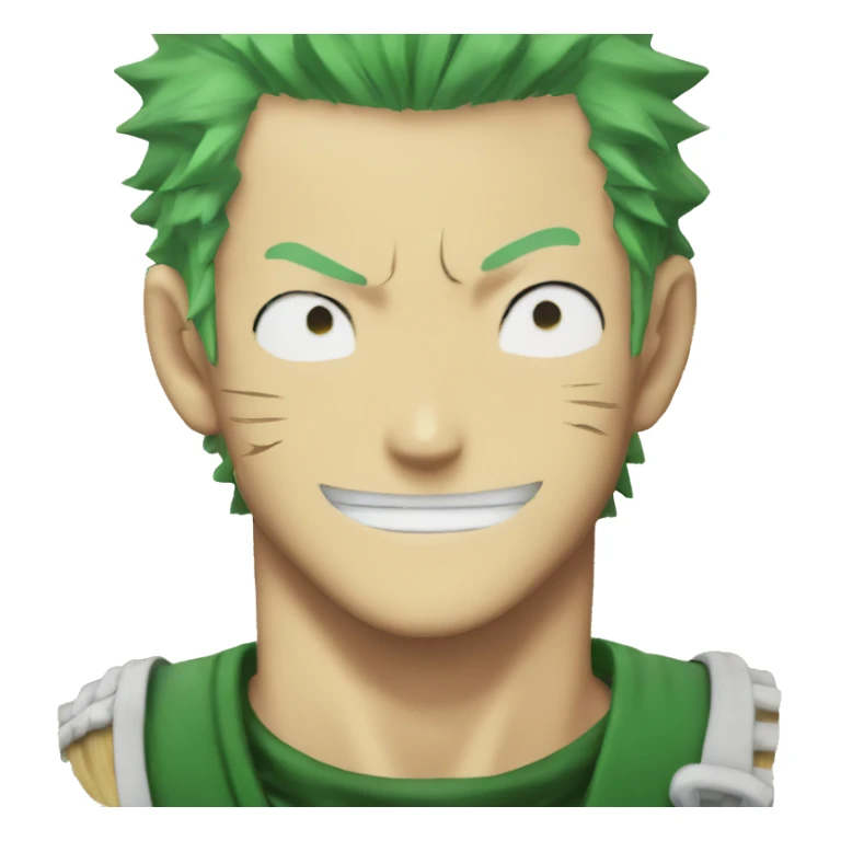 Zoro from one piece smiling  sticker