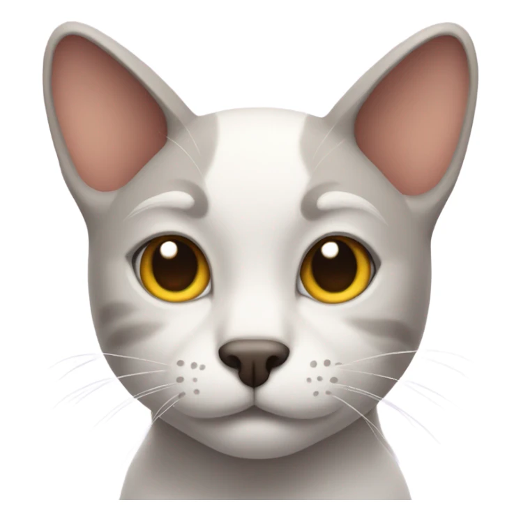 Cat with dog ears doing a side eye sticker
