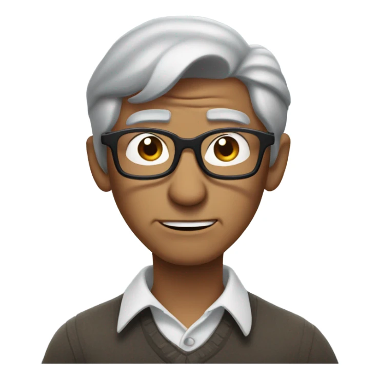 man from Disney up grey hair glasses grumpy face sticker