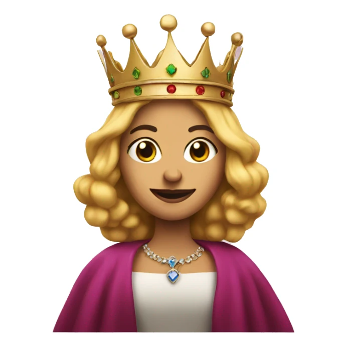 Queen holding a sign sticker