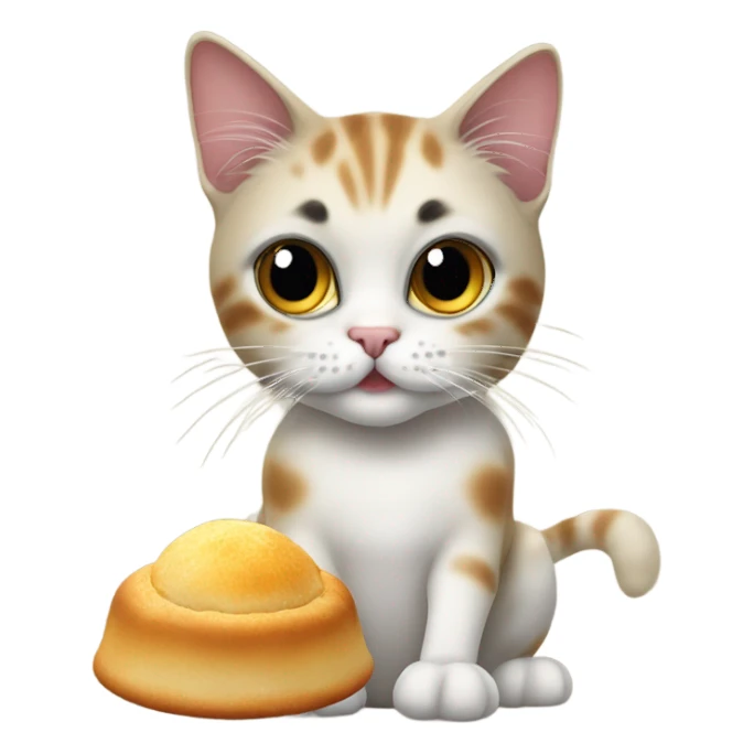 Cat eating pani puri sticker