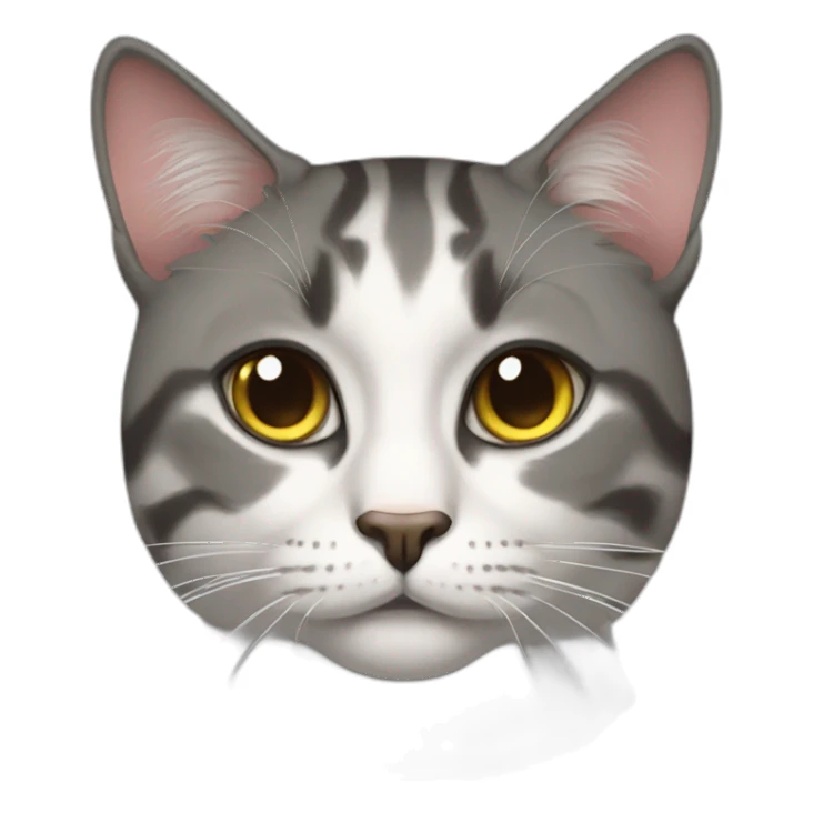 H3art face cat sticker