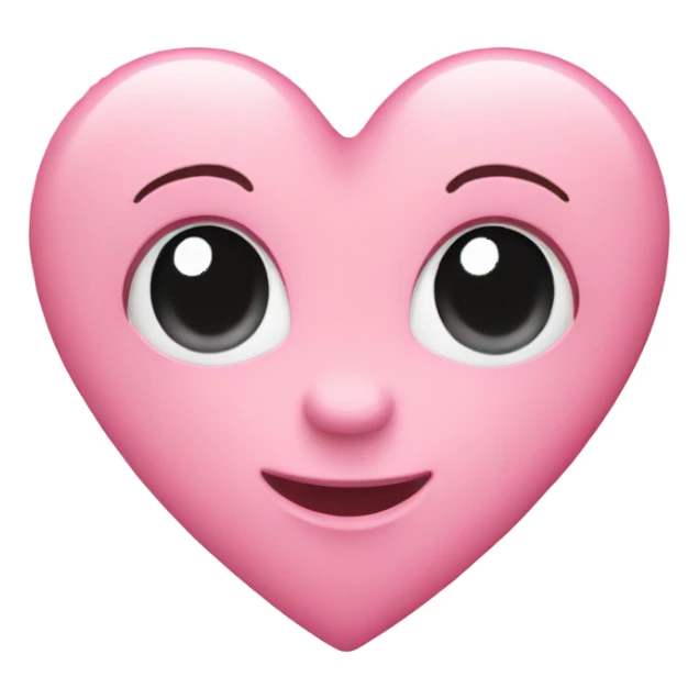 Baby pink love heart sticker