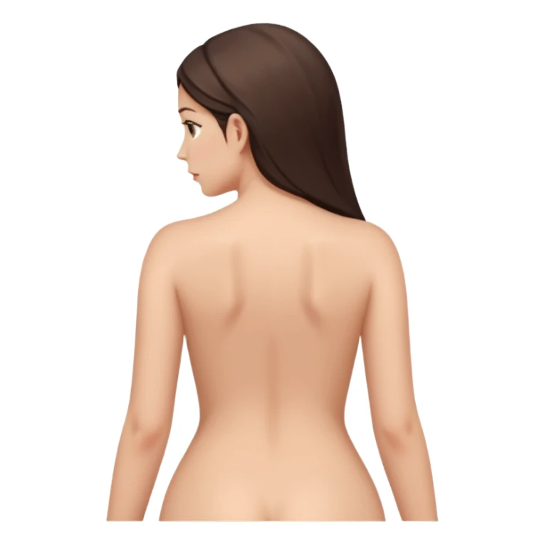 Girl without clothes back butt sticker