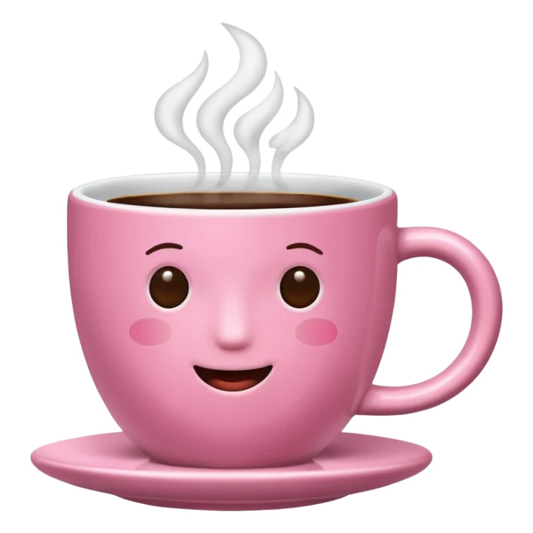 pink coffee cup  sticker