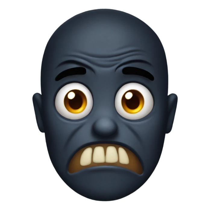 Horrified dark evil face sticker