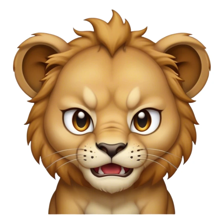 Angry Lion baby sticker