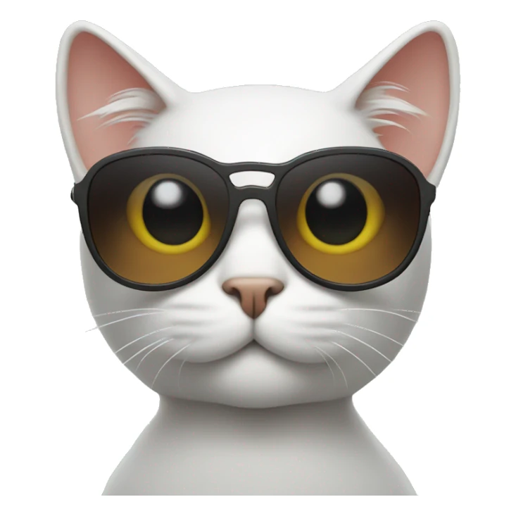 Cat standing wearing sunglasses  sticker