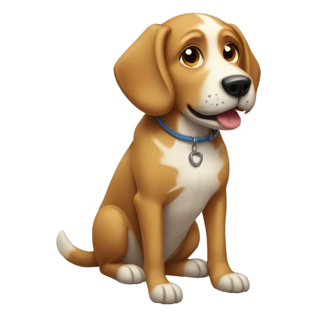 dog with news sticker