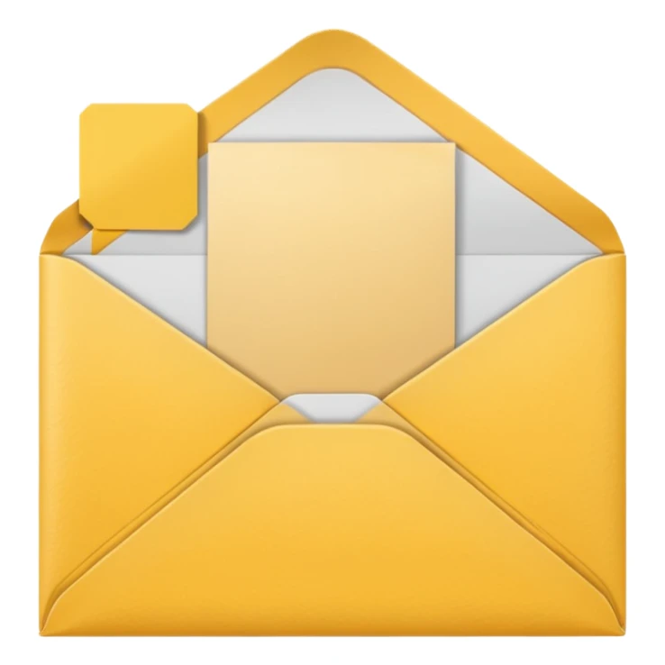 yellow letter envelope sticker