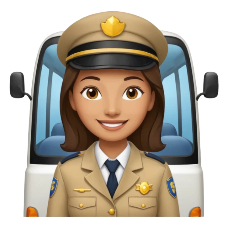 woman minibus driver sticker
