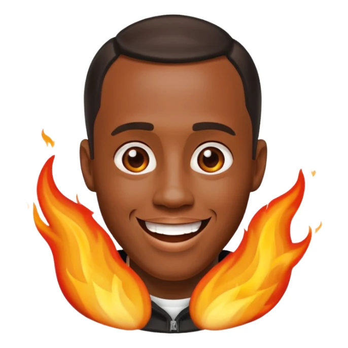 Diddy on fire sticker