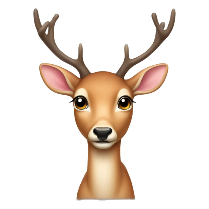 coquette deer with a bow sticker