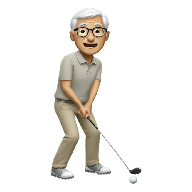 Grandpa golfing sticker