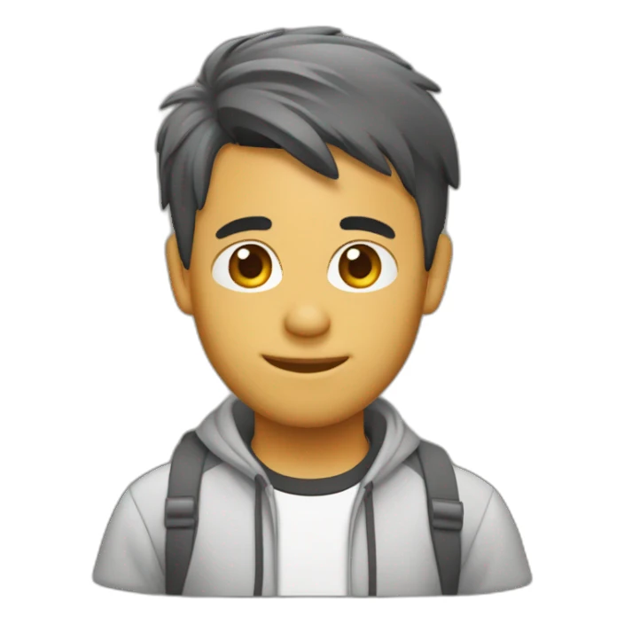 chico con computadora sticker