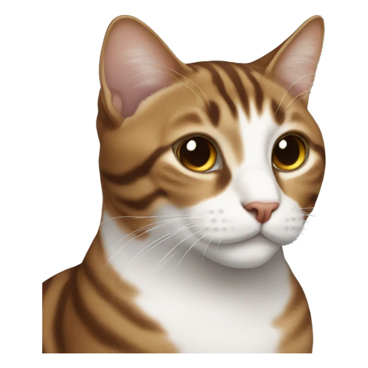 Brown and white tabby cat  sticker