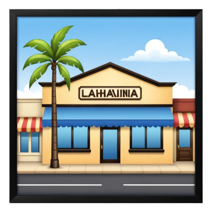 Lahaina stores street sticker