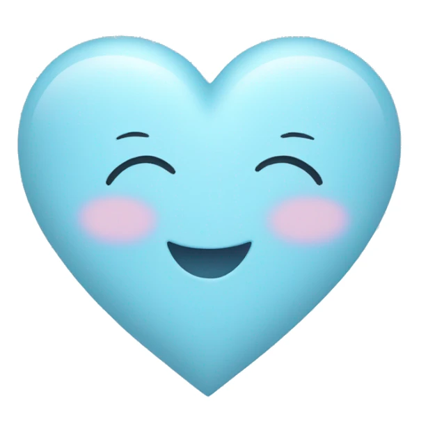 Light blue pastel heart sticker