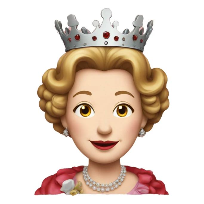 fun queen elisabeth on a playing card sticker